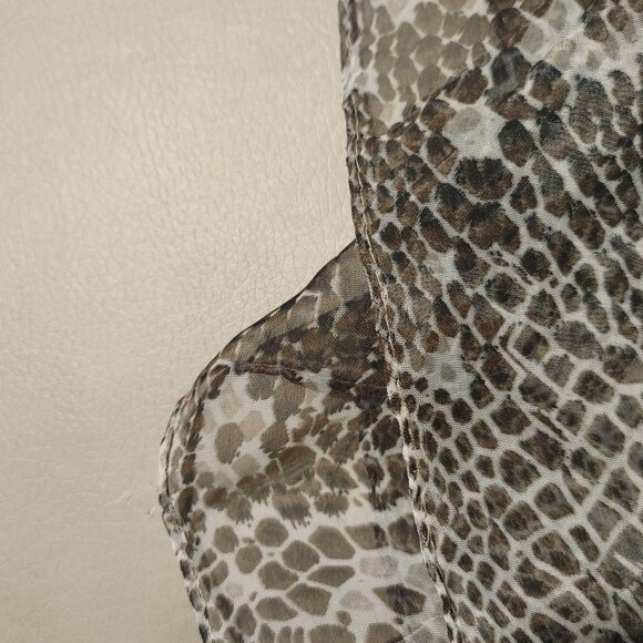 Leopard Print Infinity Scarf By The Limited 100% Polyester Neutral Tones Lightwe - Picture 5 of 8